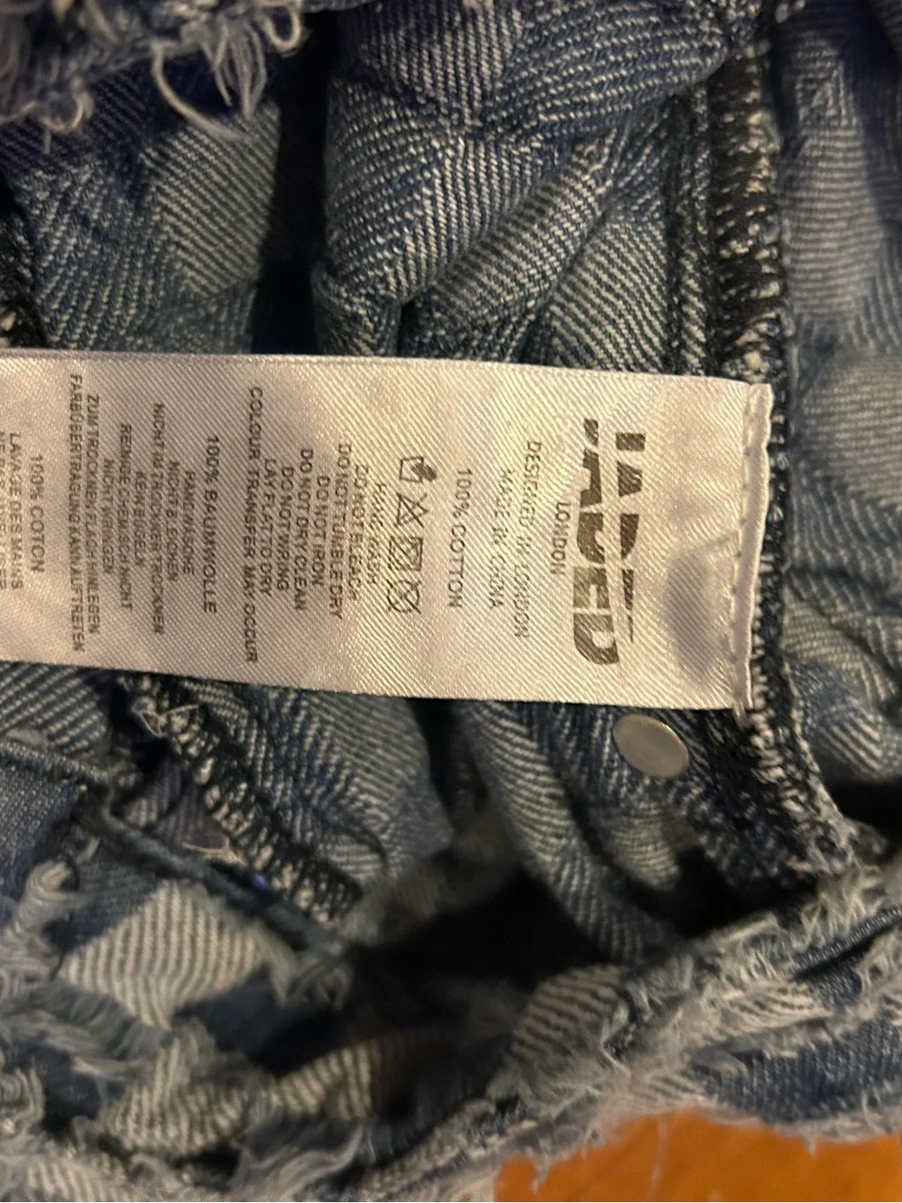 Jaded London Checkerboard Distressed Jeans waist 24